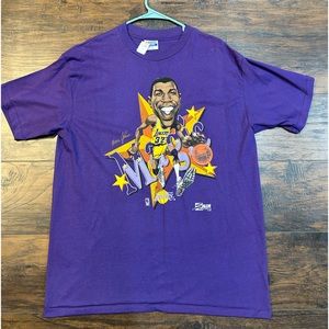 Magic Johnson Los Angeles Lakers Caricature Vintage NWT T-Shirt